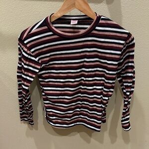 Mimi Chica Multicolor Striped mock turtleneck Top